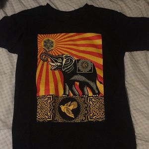 Obey Elephant Design T-Shirt